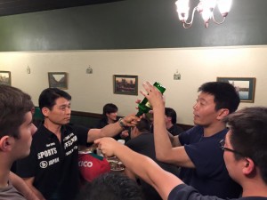 Fujii Sensei Showing the Physics of Cutting Down